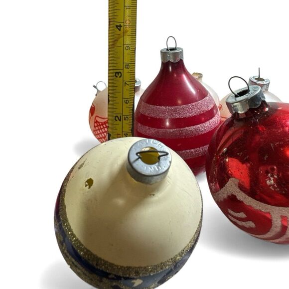 Vintage 15 Glass Mercury Christmas Tree Ornaments Rauch Shiny Brite Lot - Picture 9 of 10